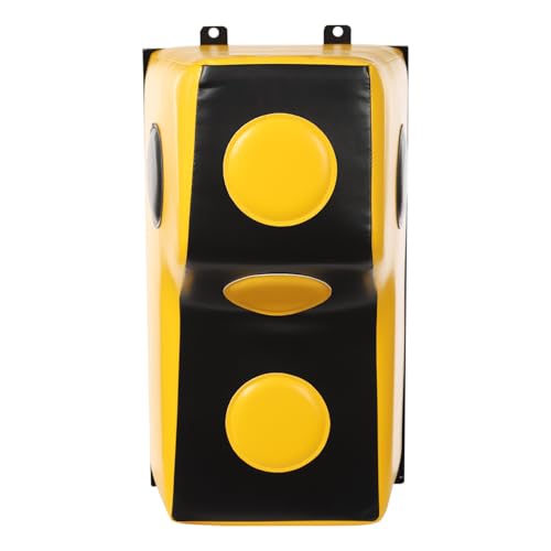 Wall Mount Boxing Training Bag - Uppercut Boxing Training Punching Target - Heavy Punching Bag for Adults for Bedroom/Living Room/Gym - color: Yellow (15.7*11.8*27.5 Inch)