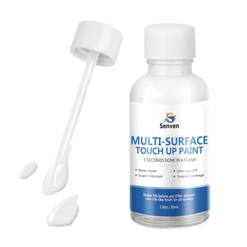 White Paint Multi Surface Semi-Gloss White Touch Up Paint Repair for Metal,Wall,Door,Cabinets,Wood,Furniture, Appliance,Metal, Acrylic Touch Up Paint Pen, Enamel 30ML - color: Semi-Gloss White