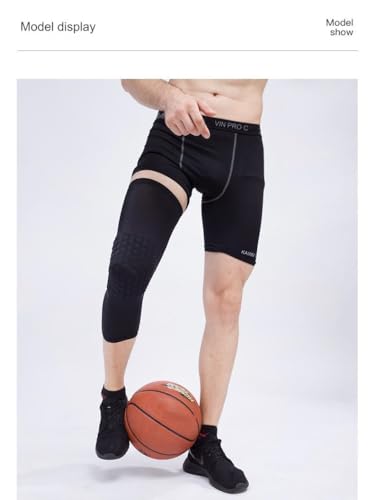 BaronHong Hex Knee Sleeve Compression Pads Knee Pads Wrestling Brace Leg Honeycomb Pad for Volleyball Basketball Adult Youth - color: Black, size: X-Small