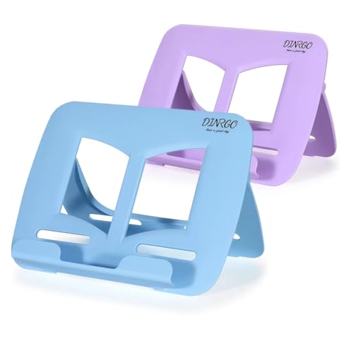 2Pack Book Stand - Waterproof Book Holder, Lightweight, Hands Free (Blue+Purple, 11.82" * 8.26") - color: A2(blue+purple)