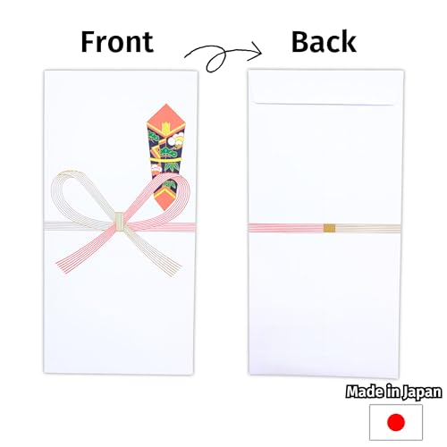 Japanese Traditional Paper Cash Gift Envelopes, 15 Pack - size: 7.07 x 3.50 in (15 Pack)