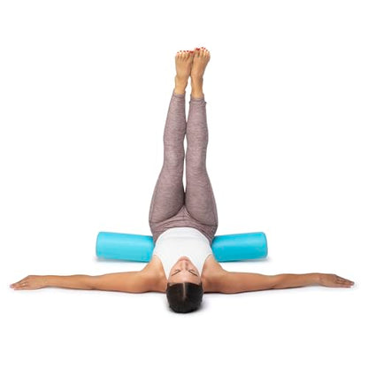 OPTP PRO-Roller Super Soft Density Foam Roller – Round, Light Blue, 36"x 6" | Low density foam roller for exercise, gentle massage, and physical therapy, gentle, forgiving compression, 36" x 6" round
