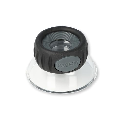 Carson LumiLoupe Plus 17.5x Power Stand Loupe Magnifier with Dual Lens Focusing System (LO-15), Black - style: .75" Diameter (17.5x)