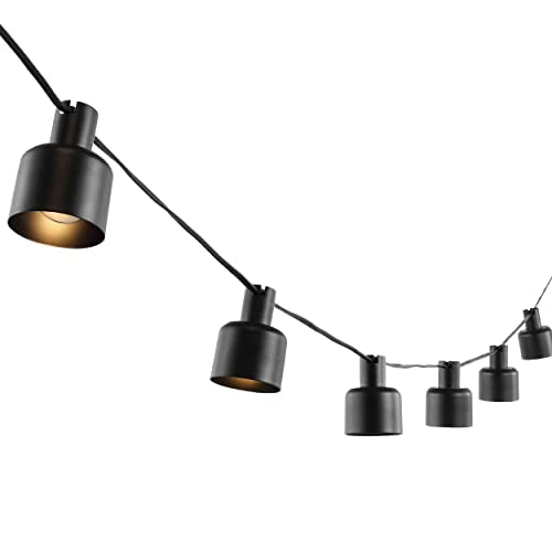 SAFAVIEH Lighting Collection Adaner Black 10-Foot LED Outdoor String Lights