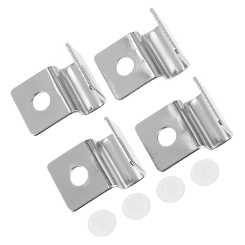 Happyyami 4pcs Fish Tank Glass Cover Brackets Easy Install Clips for Aquarium Lid Support Prevent Fish from Jumping Tank Accessories