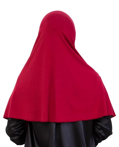 Prien Ready Hijab For Women, One Piece Muslim Instant Turban, Easy To Wear Long Head Scarf, Turkish Islamic Clothes For Abaya - color: Burgundy