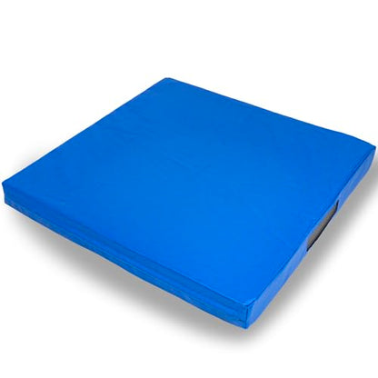 Foamma Gymnastics Mat for Kids & Adults, 4" Thick, 4 ft x 4 ft, Blue – High-Density Landing Mat with Waterproof Cover, Ideal for Tumbling, Wrestling & Gymnastics Equipment for Indoor/Outdoor Use - size: 4ft x 4ft, style: 4" Thickness
