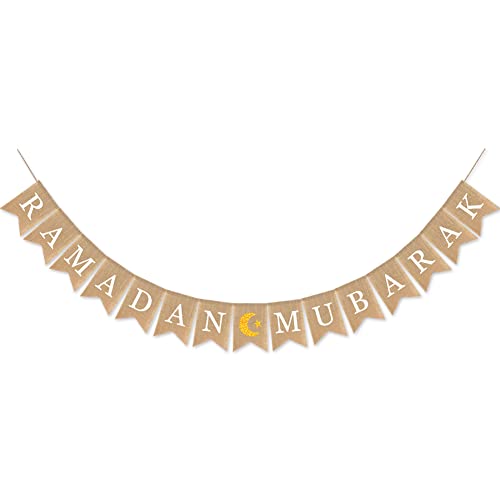 Eid Mubarak Banner Mubarak Party Decoration Ramadan Party Decorations Supplies (Ramadan Mubarak) - color: Ramadan Mubarak