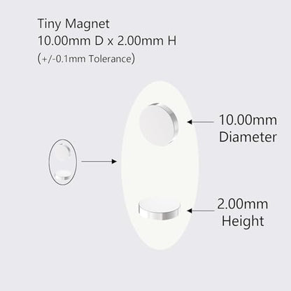 10x2mm N52 Rare Earth Magnets, 200 Pcs Refrigerator Magnets, Small Round Fridge Magnet, Multi-Use Premium Neodymium Magnet for Whiteboard, Billboard, Kitchen, Office and School (Silver) - size: 10mm D x 2mm H