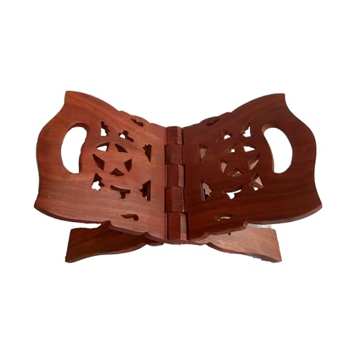 Beautiful Handmade Hardwood Quran Holder - Foldable Book Rest Traditional Living Room Home Decor Accents (Medium Size - (15" x 8")) - size: Medium size - (15" x 8")