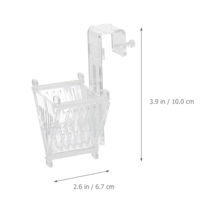 ULTECHNOVO Acrylic Fish Feeding Cup Aquarium Worm Feeder Cone-Shaped Fish Food Holder with Hook for Chilled Bloodworms