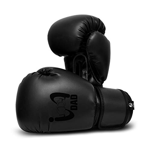 Ultimate - I Boxing Dad - Kids Boxing Gloves MMA Boxing Muay Thai Bag Work - color: Black, size: 8 Oz