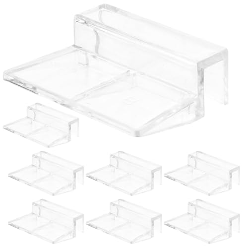 TOYANDONA 8Pcs Fish Tank Lid Support Brackets Acrylic Aquarium Cover Clips for Rimless Tanks Easy Install Modern Design for Covers Compatible with Various Fish Tanks