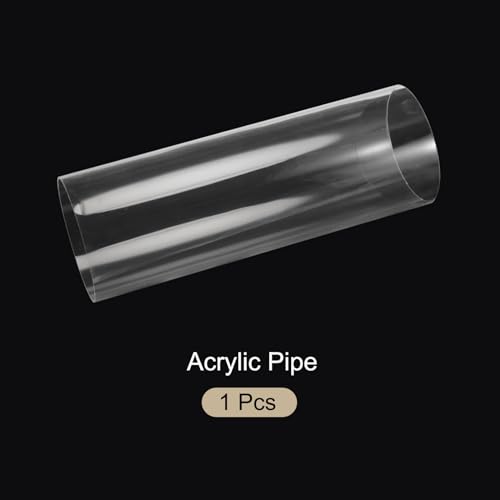 18" Clear Plastic Rigid Pipe 155mm ID x 160mm OD (6 1/8" ID x 6 5/16" OD) Acrylic Round Tubing, [for Plumbing, Hydraulics, Aquarium] - size: 6.125" x 6.3125"