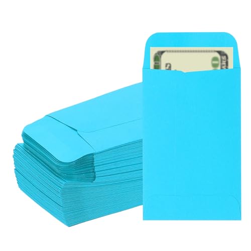 PATIKIL Money Envelope, 100 Pack 3.5" x 2.2" Cash Envelopes Money Holder Bags Budgeting Saving Challenge Letter for Gift Coins Checks Tickets Jewelry Passport Card, Deep Blue - color: Deep Blue, size: 3.5" x 2.2"