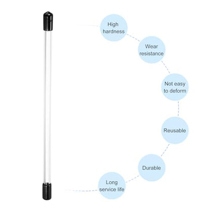 MECCANIXITY Clear Storage Tube 5.5x10mm Small Plastic Round Tubing with Caps Rigid Bottle Container 250mm/10 Inch for Item Stored - size: 5.5x10x250mm