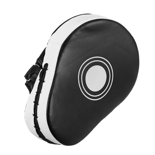 KALLORY Curved Boxing Pads Focus Mitts Thickened Punching Mitts with Five-Finger Handle for Boxing Kickboxing Martial Arts Training Black