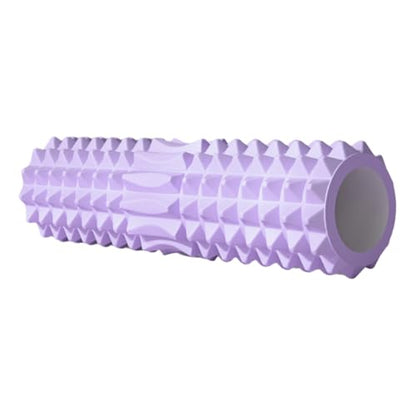 Solid Foam Roller Yoga Stick Roller Dual-Zone Leg Muscle Relaxation Deep Massage Relaxation Pain Relief (Purple (Hollow)) - color: Purple ( Hollow )