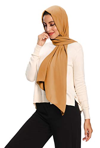 Txameru Hijab for Women Chiffon Hijab Scarfs for Women Long Shawl - color: Khaki