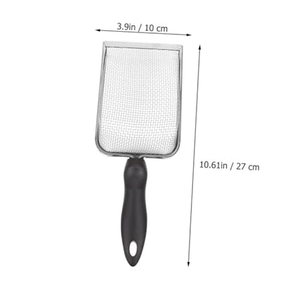 TOYANDONA 2pcs Portable Stainless Steel Reptile Shovels for Easy Substrate Cleanup Durable Household Scoopers for Tortoise Lizard and Scorpion Care