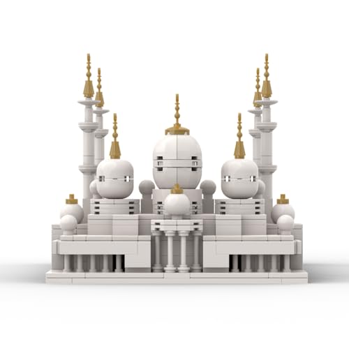 sterope Abu Dhabi Mosque Sheikh Zayed Grand Mosque Building Blocks, Assembly Toy, World Landmark Model, Muslim Architecture Plastic Set Eid al Fitr Gift