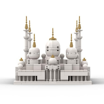 sterope Abu Dhabi Mosque Sheikh Zayed Grand Mosque Building Blocks, Assembly Toy, World Landmark Model, Muslim Architecture Plastic Set Eid al Fitr Gift