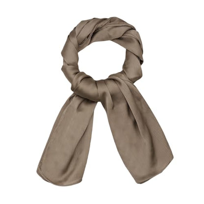 JUMISEE Silky Satin Hijab Scarf for Women Fashion Crinkle Crepe Instant Muslim Islamic Hijab Head Wrap Long Shawls - color: Khaki