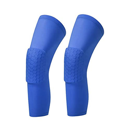 Breathable Basketball Shooting Sport Safety Kneepad Honeycomb Pad Bumper Brace Kneelet Protective Knee pads rodilleras - color: Blue-1 pair, size: Small