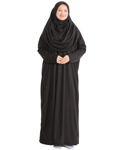 Prien Muslim Dress For Women With Hijab, Abaya, Instant Prayer Clothes Set, Islamic Wear, Dubai Kaftan Jilbab Burqa - color: Brown, size: 3X-Large-6X-Large