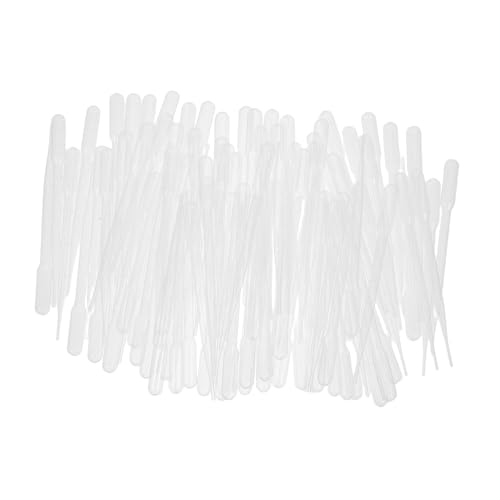 Homoyoyo 100pcs Disposable Dropper Pipettes Precise Plastic Pipettes for Science Essential Oils Aquariums