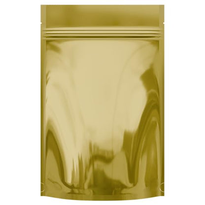 Mylar Style Barrier Bags – Zipper w/Heat Seal – 100 Bags (Gloss Gold/Clear, 1 Ounce - 6?x9.25?x2.33?) - color: Gloss Gold / Clear, size: 6x9.25x2.33 Inch (Pack of 100)