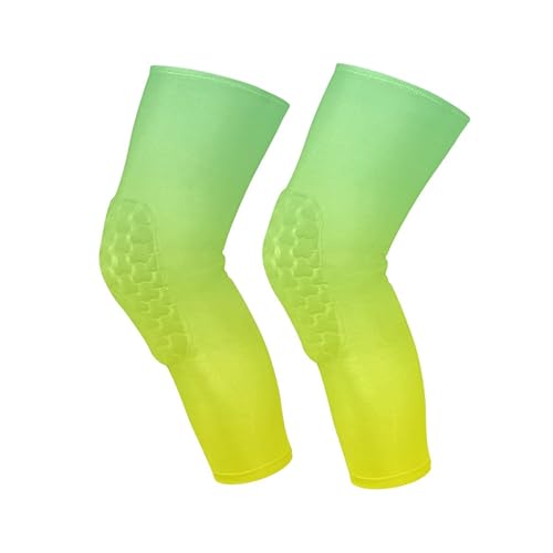 Light Green Green Sports Knee Pads Youth Volleyball Basketball Long Leg Sleeves Braces Compression Wrestling Youth/Kids & Adult Sizes