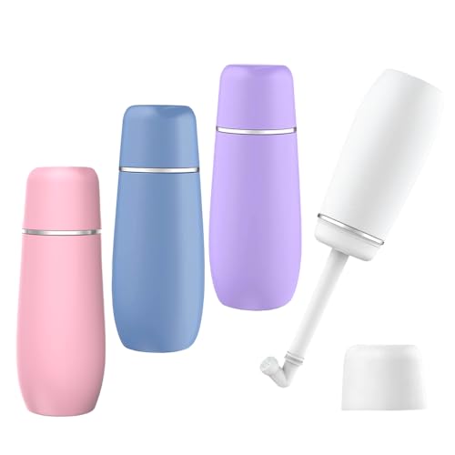 Portable Bidet for Travel, 400ml Peri Bottle, Handheld Personal Hygiene Cleaner, Leakproof & Reusable Wash Bottle for Women & Men (White) - color: White