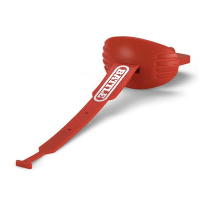 Battle Speed Football Mouthguard with Strap, Red | Maximum protection for safe secure fit, Built-in airflow channels, No boiling required, Advanced composite material - color: Red