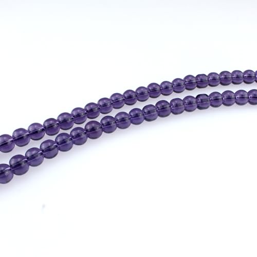 Muslims Islamic Dhikr 99 Tasbeeh Tasbih Prayer Beads, Purple Glass Beads with Tassel