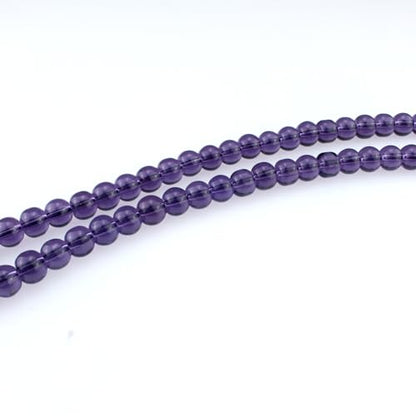 Muslims Islamic Dhikr 99 Tasbeeh Tasbih Prayer Beads, Purple Glass Beads with Tassel
