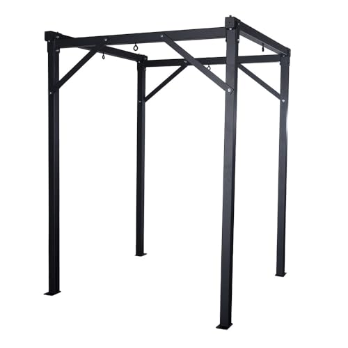 Titan Fitness Heavy Bag Boxing Stand - Holds 4 Bags, 6'x6' Commercial Boxing Training Rack, 360-Degress Access, 3" Steel Tubing with Bolt-Down Stability