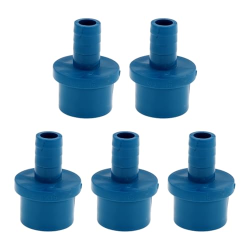 Plastic Hose Barb Fitting 1-1/4" x 5/8" Barb OD Straight Through Pipe Connector Blue 5 Pcs - color: Blue, size: 1-1/4" x 5/8" OD