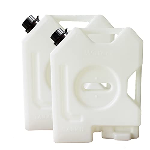 2-Gallon Water Container, White Water Can for Vehicles, Portable Water Tank (2 pcs) - size: 2 pcs