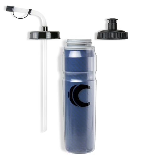 Cannon Sports 28oz Insulated Squeeze Water Bottle with Straw, Leak Proof Lids, 2 lids (Straw and Squeeze), Double Wall Insulation, Wide Mouth, BPA-Free (Blue) - color: Blue