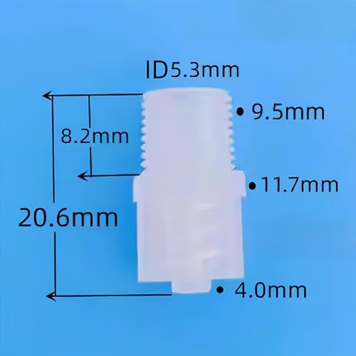 Threaded to Male Luer Fitting Luer Lock 1/8G Male Thread Adapter Connector Pipe Fittings for Fuel Gas Liquid PP Polypropylene Air 25 Pack