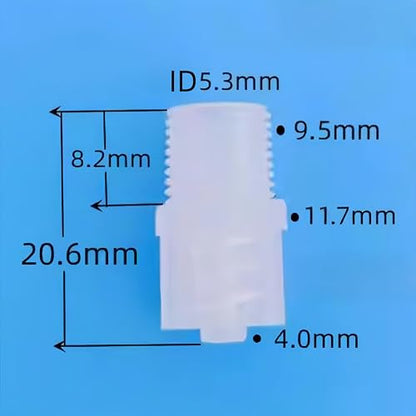 Threaded to Male Luer Fitting Luer Lock 1/8G Male Thread Adapter Connector Pipe Fittings for Fuel Gas Liquid PP Polypropylene Air 25 Pack