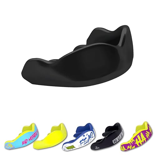 DAMAGE CONTROL High-Impact Mouth Guard – Sports Mouthguard for Boxing, Football, Hockey, Lacrosse & Basketball, Protects Teeth & Jaw, Protective Mouthpiece for Adults & Youth (Adult, Black 2.0) - color: Black 2.0, size: Adult