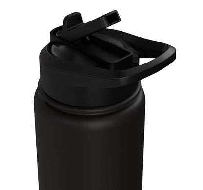 Faith Family Boxing Boxer Fighter Combat Sport Stainless Steel Insulated Water Bottle - color: Black