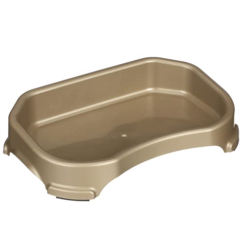 Neater Pet Brands Large Capacity Outdoor Dog Water Bowl for Small Dogs, Cats, Reptiles, Birds, & Small Animals, Outdoor Water Bowls for Dogs (8 Cups), Feed Bowl & Trough, Indoor or Outside, Champagne - color: Champagne, size: 8 Cups