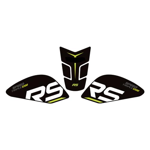 Compatible with TRIUMPH 1200RS Motorcycle Tank Pad Anti-slip Fish Bone Sticker Wear Resistant Body Protector Decal Modification Parts (Green and White) - color: Green and white
