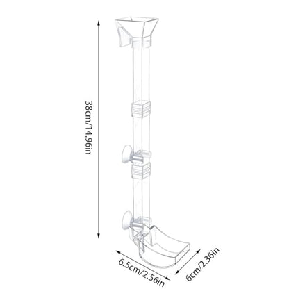 Aquatic Fish Feeding Disk - Glass Shrimp Feeder Tube Set, Clear Suction Cup Feeder Tray, Tank Feeding Station | Aquarium Care Tool for Pets | Easy Feed Solution for Shrimp Fish Snails - size: 38CM feeding tube + cleaning brush + feed spoon