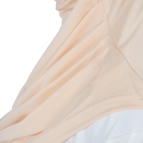 Solid Color Hijab for Women Muslim Prayer Scarfs for Women Women's Instant Hijab Modest Islamic Khimar - color: Beige