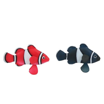 4 Pcs Silicone Luminous Clownfish with Suction Cup Glow in Dark Waterproof Design Realistics Swimming Decoration for Aquarium Tank