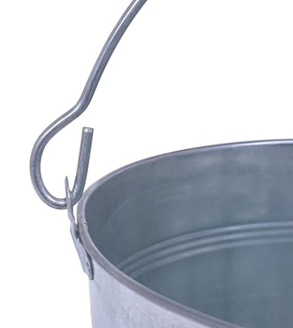 Vestil BKT-GAL-500 Galvanized Steel Bucket, 10-3/4" Depth, 5 gallon, 44 pound Capacity